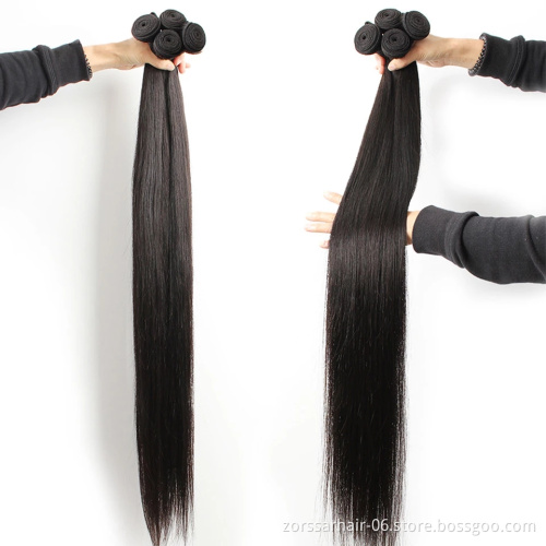 32 34 36 38 Malaysian Indian Straight Cuticle Hair Weave Bundles , 100% 10A Brazilian Virgin Long 40 Inch Peruvian Human Hair